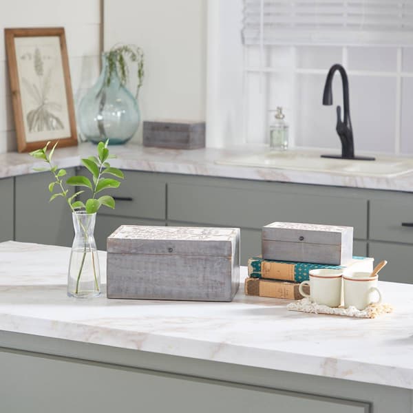 9th & Pike&#174; 3pc. Wooden Jewelry Box