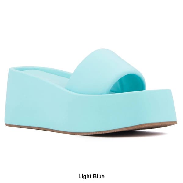 Womens Olivia Miller Uproar Wedge Sandals
