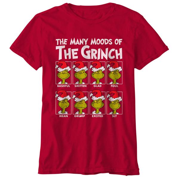 Boys (8-20) The Many Moods of Grinch Short Sleeve Tee - image 