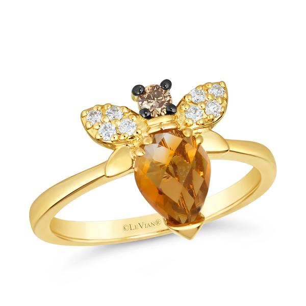 Le Vian Chocolatier(R) Cinnamon Citrine(R) Diamonds Bee-Shaped Ring - image 