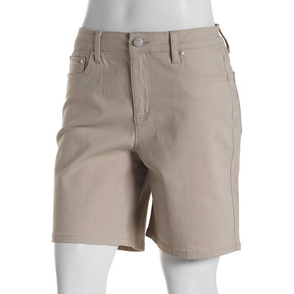 Womens Tailormade 5 Pocket Solid Bermuda Shorts - image 