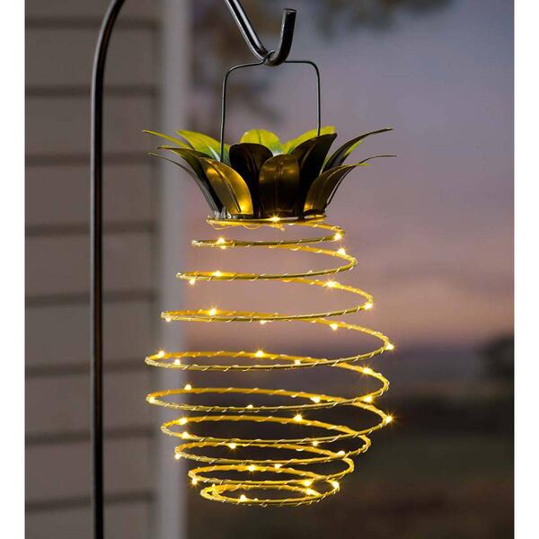 Evergreen Hanging Pineapple Solar Lantern Decoration - image 