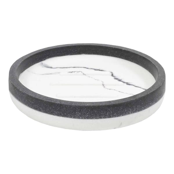 Sweet Home Collection Marbleized Soap Dish - image 