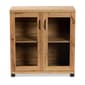 Baxton Studio Zentra Oak Brown Wood 2-Door Storage Cabinet - image 3