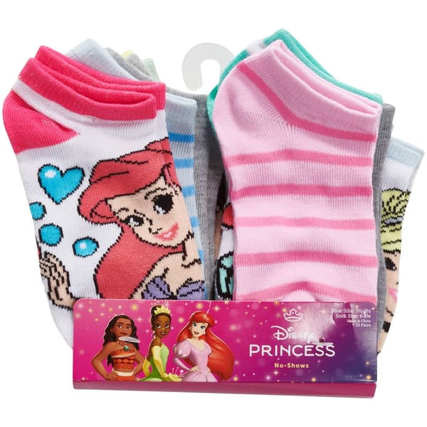Girls Disney 10pk. Princesses No Show Socks