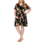 Plus Size White Mark Short Sleeve Floral Maternity A-Line Dress - image 5