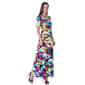 Womens 24/7 Comfort Apparel Tropical Print A-Line Maxi Dress - image 2
