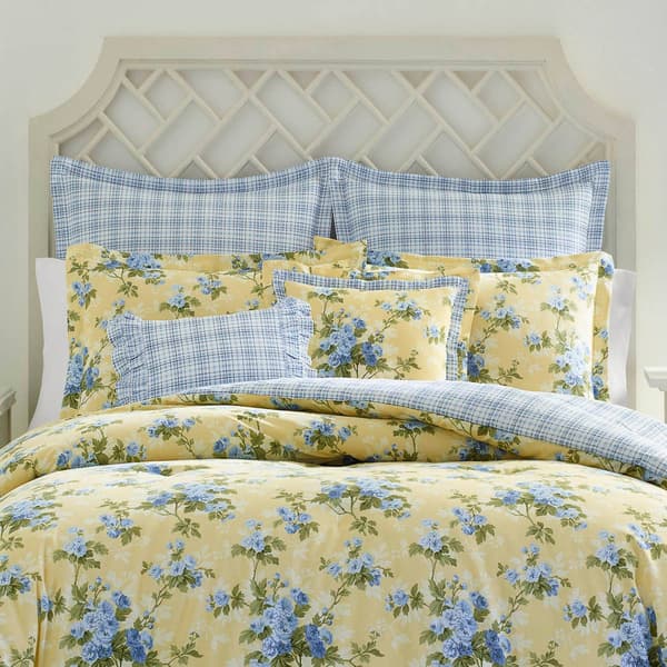 Laura Ashley Cassidy Cotton Reversible Duvet Cover Set