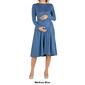 Plus Size 24/7 Comfort Apparel Fit & Flare Maternity Midi Dress - image 6