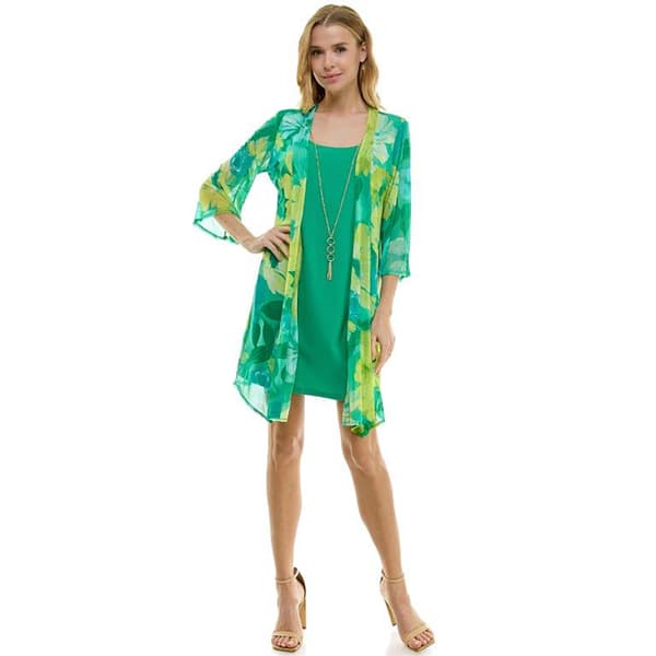 Womens Gloria Lance Floral Jacket w/Solid Dress - image 