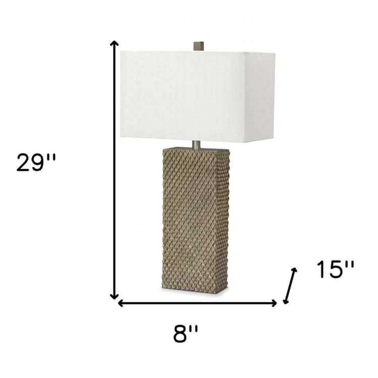 9th & Pike® 29in. Golden Waffle Table Lamp