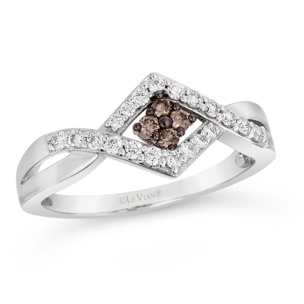 Le Vian 14kt. Vanilla Gold Diamond-Shaped Center Cocktail Ring - image 