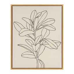 Artisan Home Leaves Outline II Canvas Wall Decor