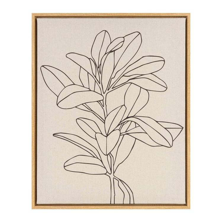 Artisan Home Leaves Outline II Canvas Wall Decor