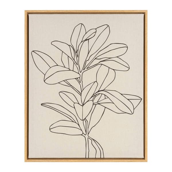 Artisan Home Leaves Outline II Canvas Wall Decor