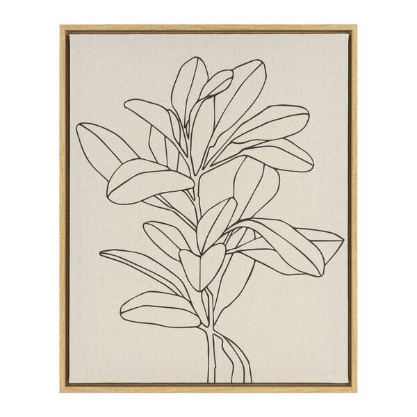 Artisan Home Leaves Outline II Canvas Wall Decor - image 