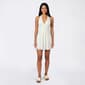 Juniors Crystal Doll Textured Lace V-Neck Halter Skater Dress - image 1