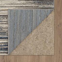Mohawk Home Furie Stripe Grey/Dark Blue Area Rug