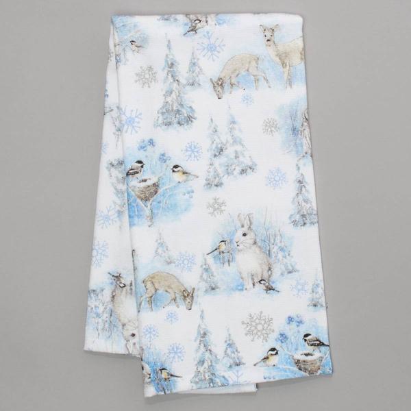 Kay Dee Let it Snow Forest Friends Dual Purpose Kitchen Towel - image 