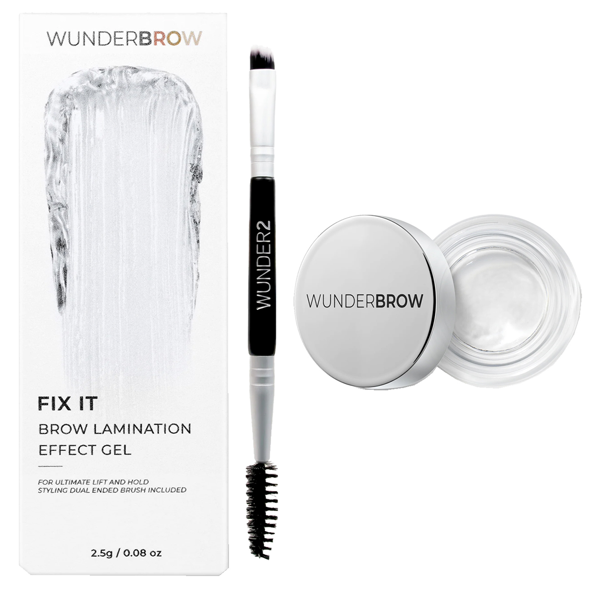 Open Video Modal for Wunderbrow Clear Fix It Browlamination Effect Gel