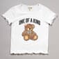 Girls (7-16) Dream Girl Lettuce Edge One of a Kind Teddy Bear Tee - image 1
