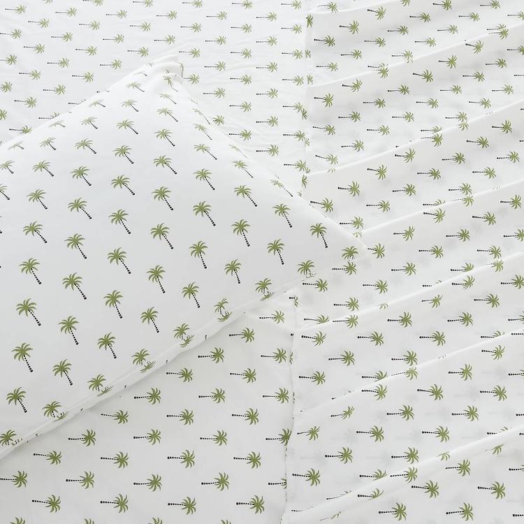 FreshFolds Newport Palm Tree Microfiber Sheet Set