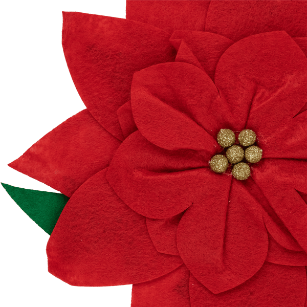Northlight Red Poinsettia Tie-On Christmas Tree Topper