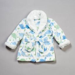 Baby Boy Little Celebrity(tm) Dino Sherpa Lined Plush Robe