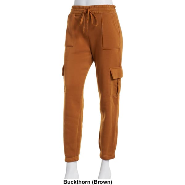 Juniors No Comment Fleece Cargo Pocket Jogger Sweatpants