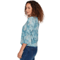 Womens Skye’s the Limit Fresh Start 3/4 Sleeve Abstract Tee - image 4