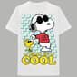 Young Mens Snoopy Play It Cool Graphic Tee - White - image 1
