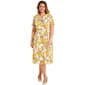Plus Size Sandra Darren Short Sleeve Pleated Print Maxi Dress - image 1