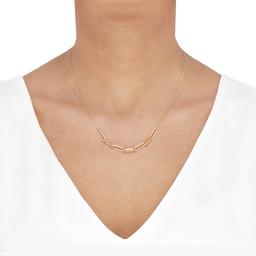 Gold Classics™ Paperclip Station Center on Cable Chain Necklace