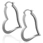 Gianni Argento 41mm Heart Hoop Earrings - image 1