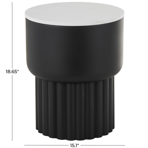 9th & Pike® Modern Black Metal Accent Table