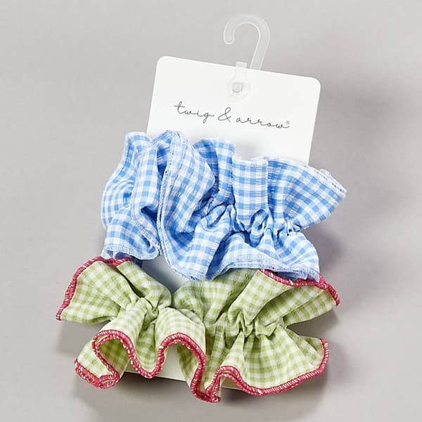 Womens Twig & Arrow 2pk. Ruffle Hair Twister