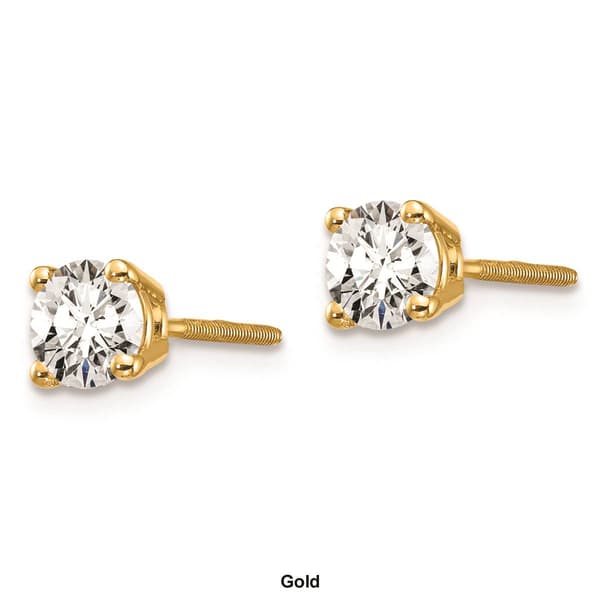 Pure Fire 14kt. Gold 3/4ctw. 4-Prong Diamond Screw-Back Earrings