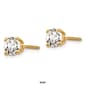 Pure Fire 14kt. Gold 3/4ctw. 4-Prong Diamond Screw-Back Earrings - image 2