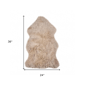 HomeRoots Taupe Genuine Sheepskin Animal Print Shag Accent Rug - image 3