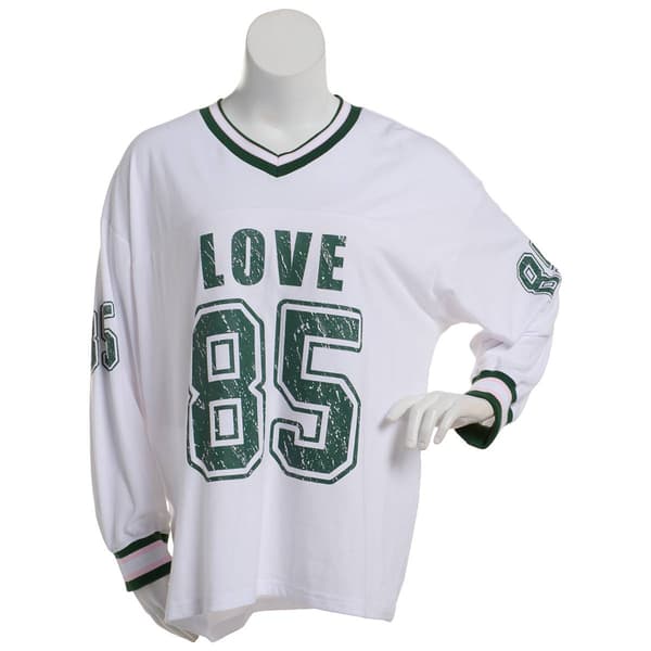 Juniors Jolie & Joy Oversized 85 Sport Jersey Inspired Tee
