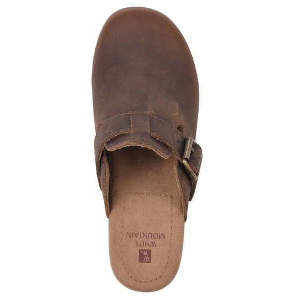 Womens White Mountain Behold Leather Clogs