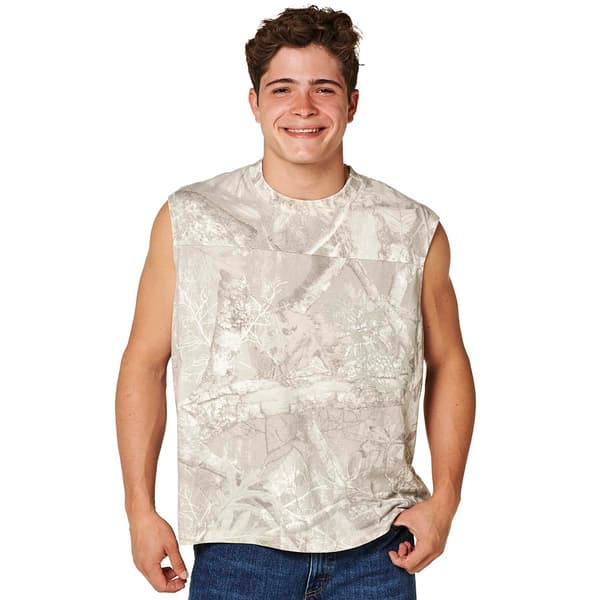 Young Mens Hollywood Jeans Snow Leaf Camo Muscle Tank Top - image 