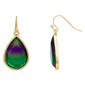Ashley Cooper(tm) Gold-Tone Multi-Green Faceted Teardrop Earrings - image 1
