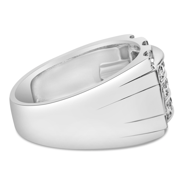 Mens Haus of Brilliance 1/4ctw. Diamond 3 Row Channel Band Ring