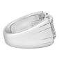 Mens Haus of Brilliance 1/4ctw. Diamond 3 Row Channel Band Ring - image 2