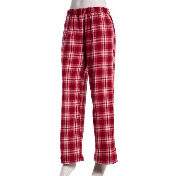 Juniors No Comment Flannel Fold Over Wide Leg Pants - Cabernet