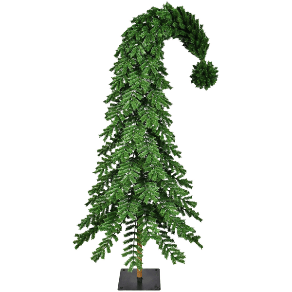 Santa''s Workshop 6ft. Green PVC Grench Tree - image 