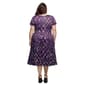 Plus Size 24/7 Comfort Apparel Purple Flare Midi Pocket Dress - image 3