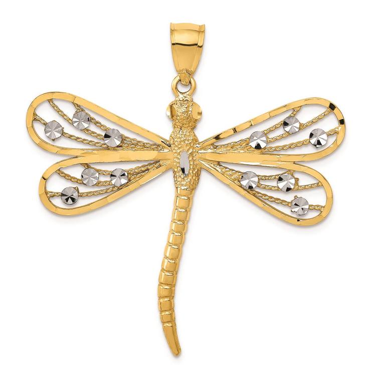 Gold Classics(tm) 14kt. Filigree Dragonfly Pendant