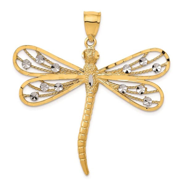 Gold Classics&#40;tm&#41; 14kt. Filigree Dragonfly Pendant